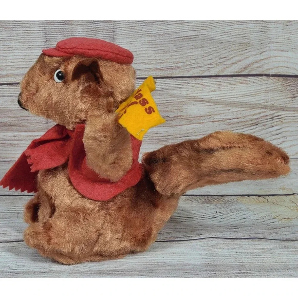 Vintage Gopher School Mascot Stuffed Animal Class Of '66 PS Brown Red 7" - Picture 4 of 8